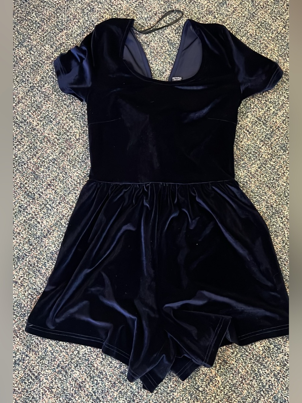 Minkpink dark blue velvet romper